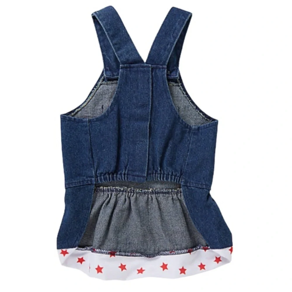 NWT denim American flag dress L